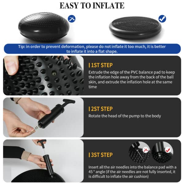 Balance Wobble Cushion Inflatable Home Gym Gear