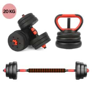 Dumbbell Barbell Weight Set with kettlebell 20 kg
