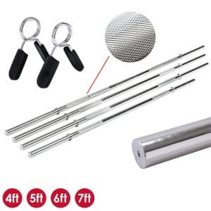 Straight Barbell Bar 1 inch 2 Collars various lengths