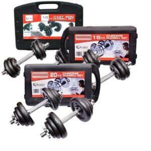 Cast iron dumbbell set