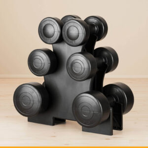 Dumbells set with storage rack